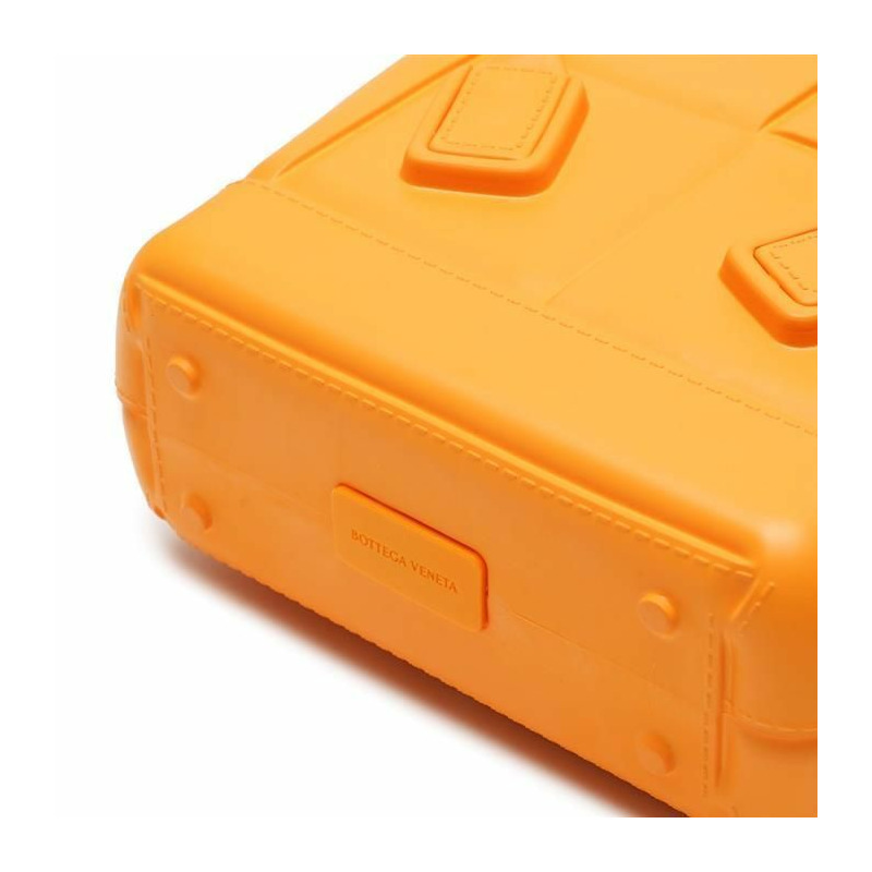 【包稅】BOTTEGA VENETA Bottega Veneta Arco 迷你橡膠購物袋 橘色-3