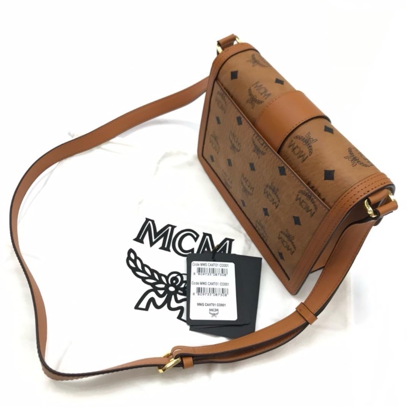 MCM Visetos cognac bag-1