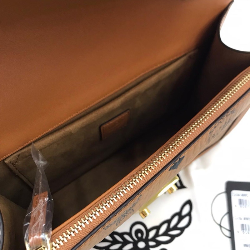MCM Visetos cognac bag-3