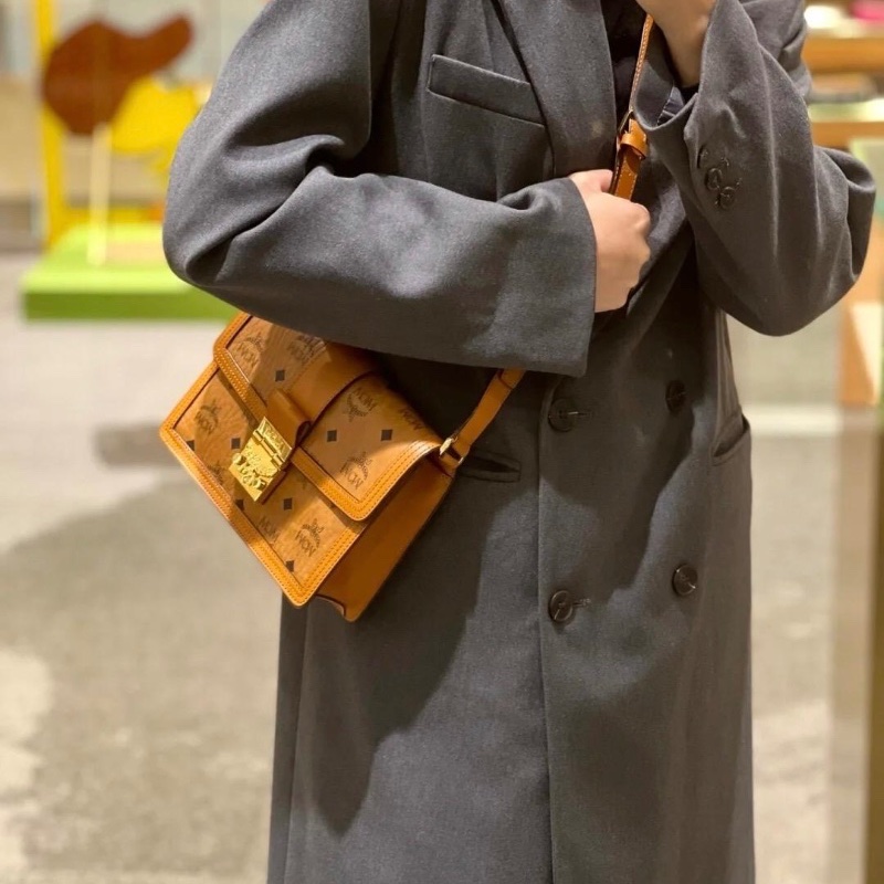 MCM Visetos cognac bag-4