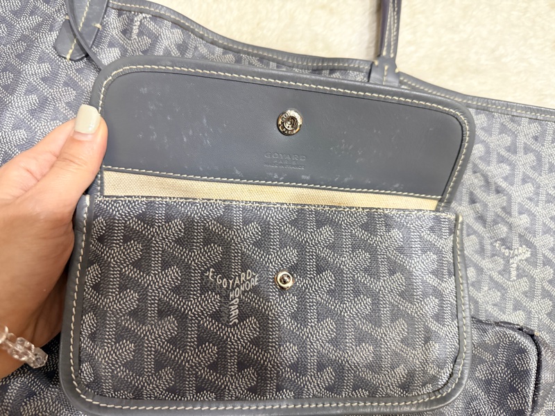 年前出清隨便賣 灰色Goyard托特包 可肩背-28