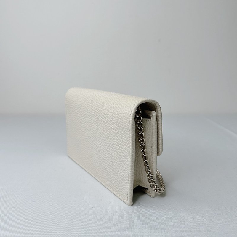 GUCCI 全新奶油白鏈帶WOC-4