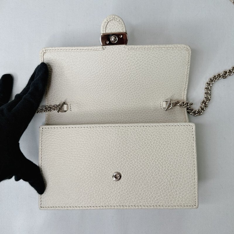 GUCCI 全新奶油白鏈帶WOC-6