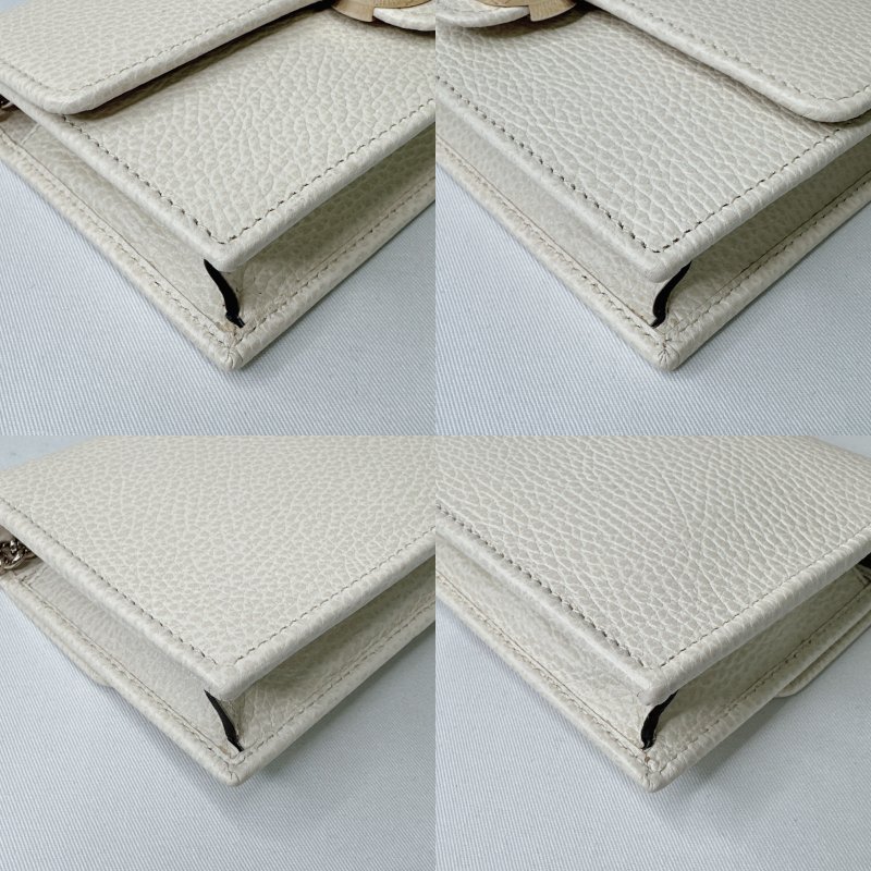 GUCCI 全新奶油白鏈帶WOC-10