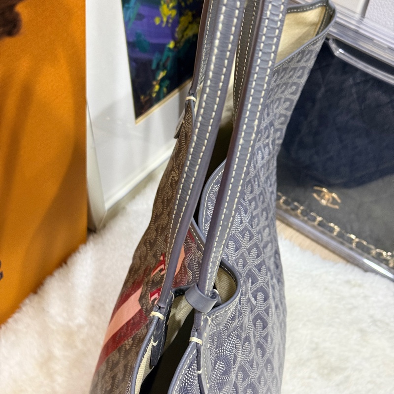 年前出清隨便賣 灰色Goyard托特包 可肩背-12