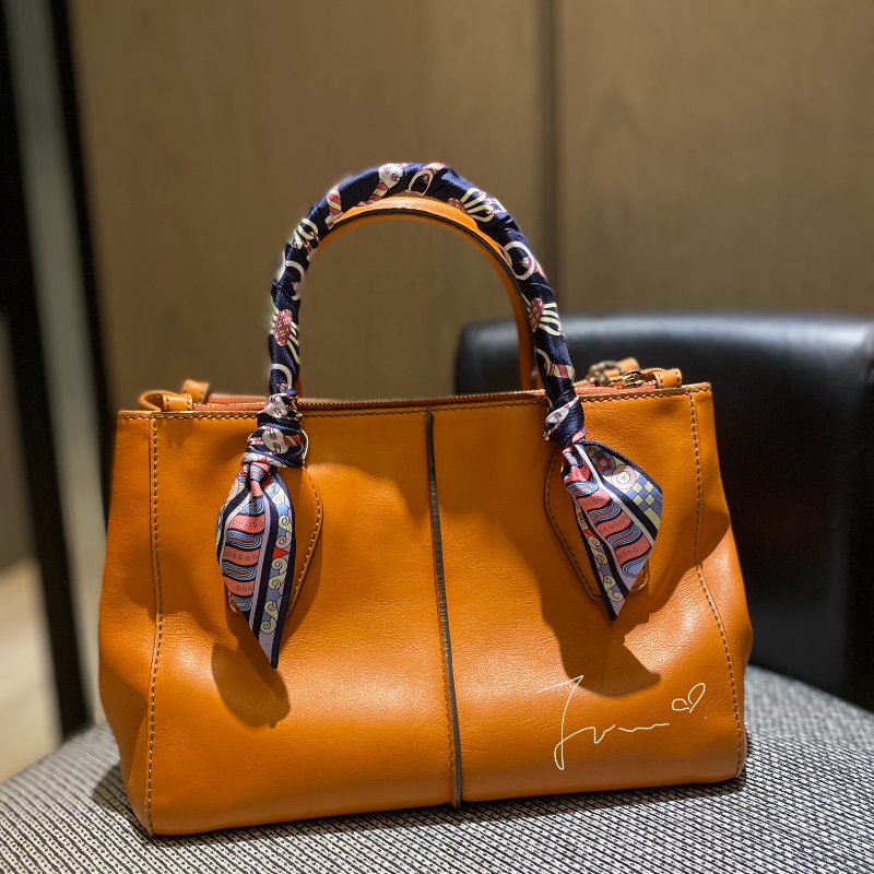 TOD'S 手提包/付肩帶/雙拉鍊D Bag/經典橘-1