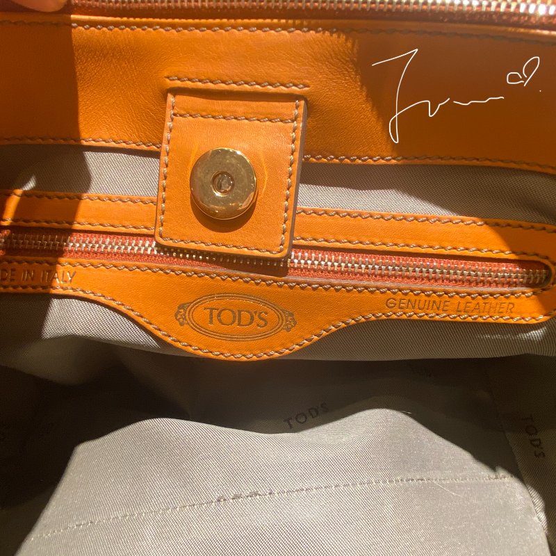 TOD'S 手提包/付肩帶/雙拉鍊D Bag/經典橘-2