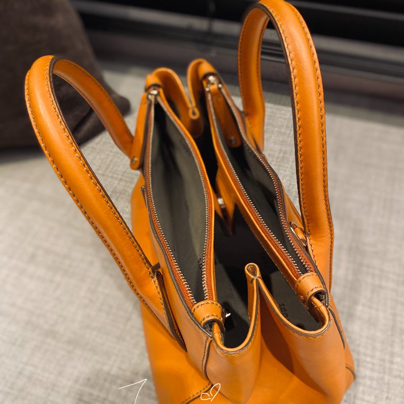 TOD'S 手提包/付肩帶/雙拉鍊D Bag/經典橘-8