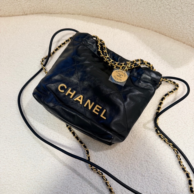 Chanel mini 22bag 黑金-5