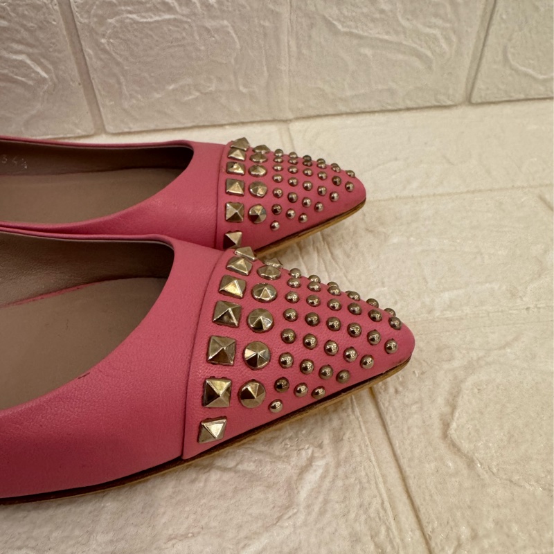 Gucci粉色銀卯釘娃娃鞋 34.5號-6