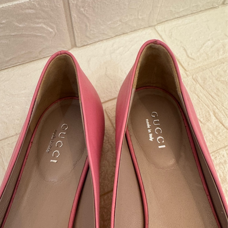 Gucci粉色銀卯釘娃娃鞋 34.5號-7