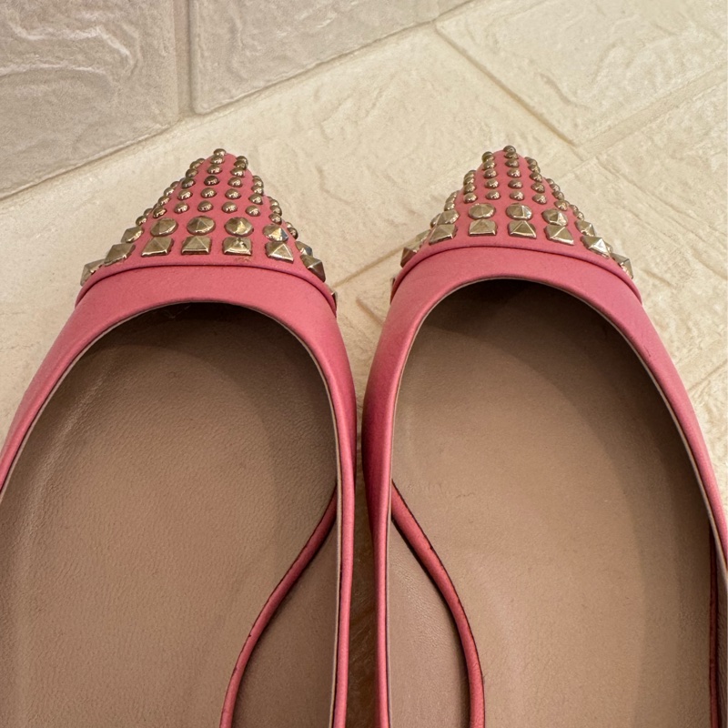Gucci粉色銀卯釘娃娃鞋 34.5號-11