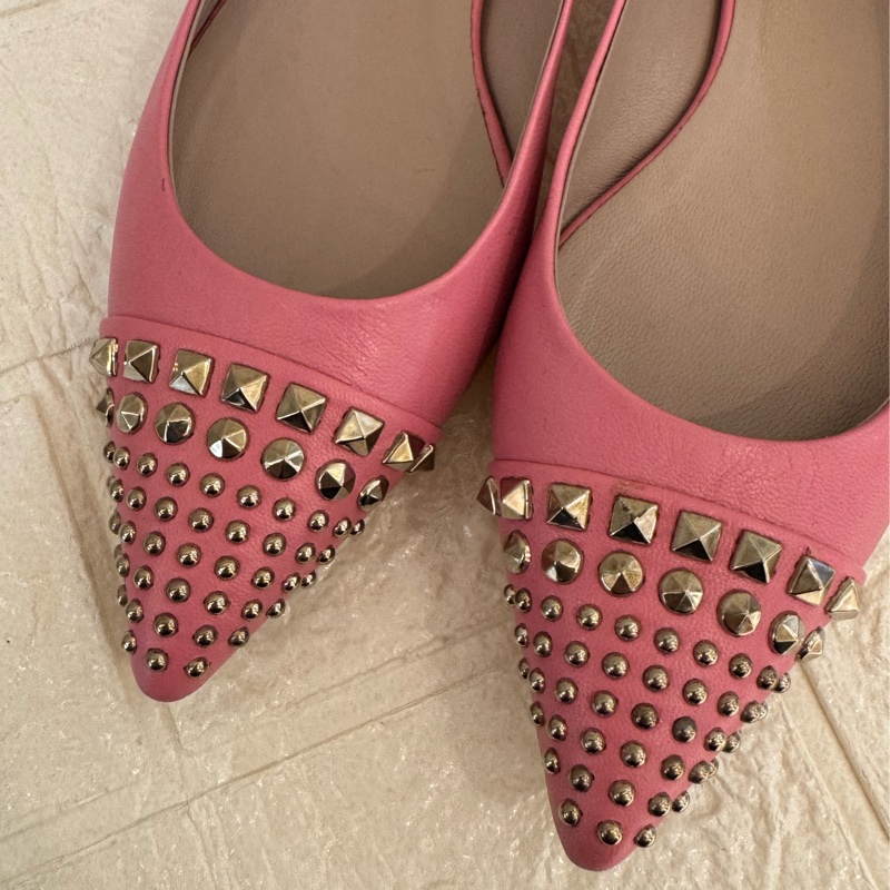 Gucci粉色銀卯釘娃娃鞋 34.5號-14