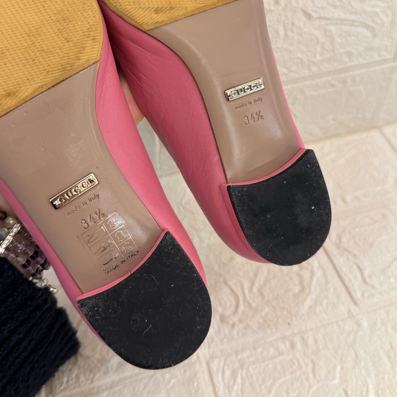 Gucci粉色銀卯釘娃娃鞋 34.5號-16