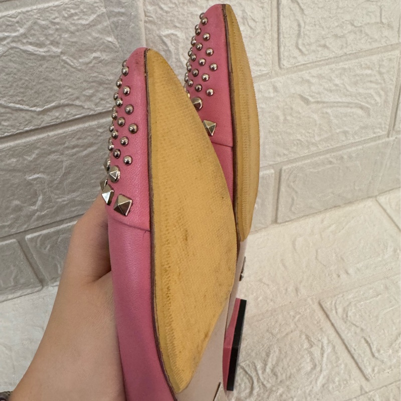 Gucci粉色銀卯釘娃娃鞋 34.5號-18