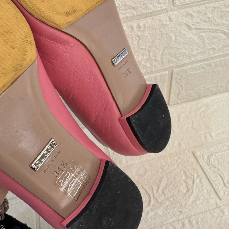 Gucci粉色銀卯釘娃娃鞋 34.5號-19