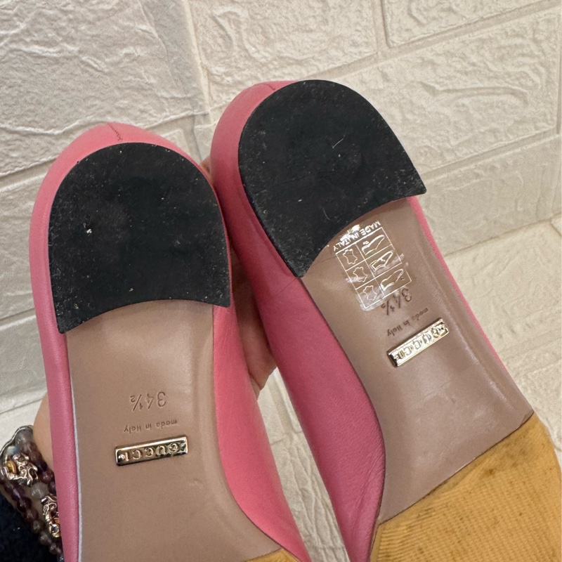 Gucci粉色銀卯釘娃娃鞋 34.5號-20