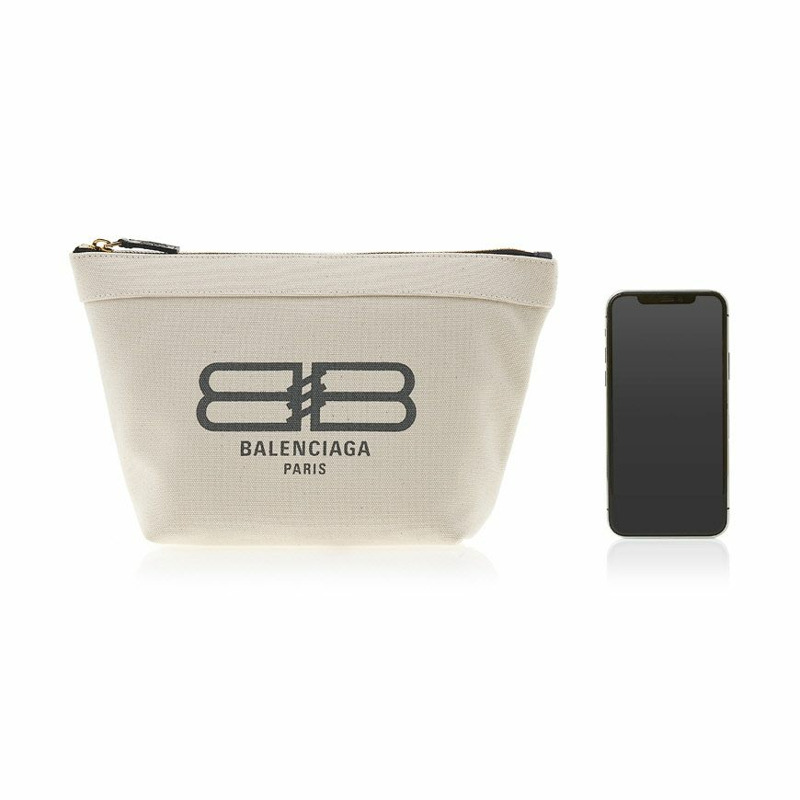 【包稅】BALENCIAGA 女士 BB Logo 手拿包 695536 2108S 9260-5