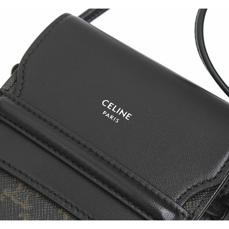 【包稅】CELINE Triomphe帆布手機袋-4