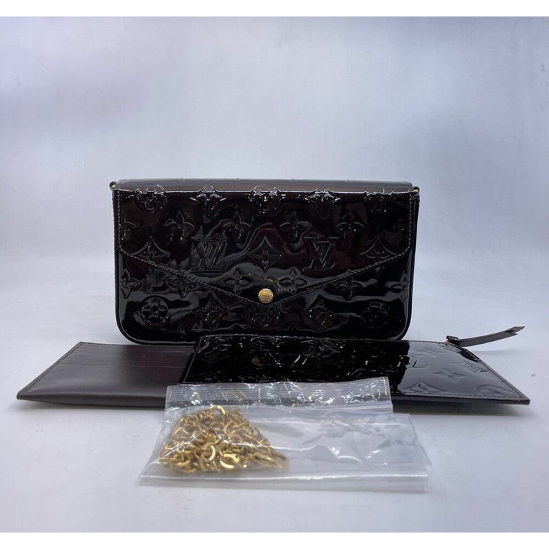 【包稅】LOUIS VUITTON M61267 Felicie Vernis 手拿包斜背包-6