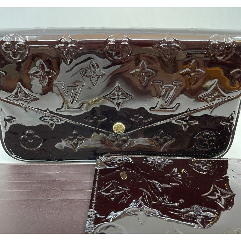 【包稅】LOUIS VUITTON M61267 Felicie Vernis 手拿包斜背包-7