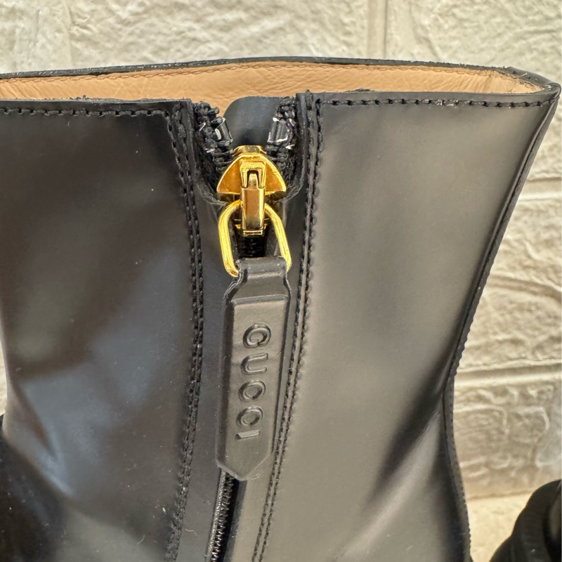 新年到必入手✨Gucci黑色金雙G小鑽厚底靴子 35號-10