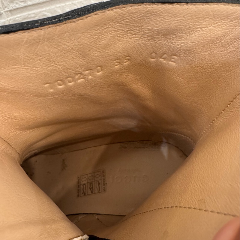 新年到必入手✨Gucci黑色金雙G小鑽厚底靴子 35號-15