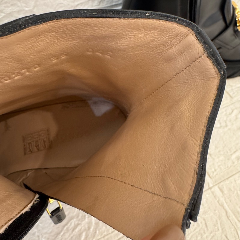 新年到必入手✨Gucci黑色金雙G小鑽厚底靴子 35號-17