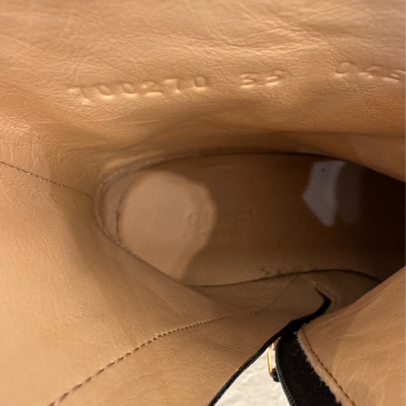 新年到必入手✨Gucci黑色金雙G小鑽厚底靴子 35號-27