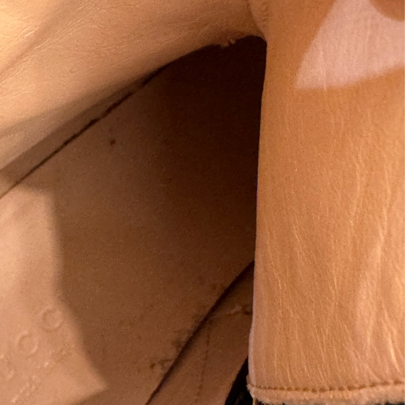 新年到必入手✨Gucci黑色金雙G小鑽厚底靴子 35號-32