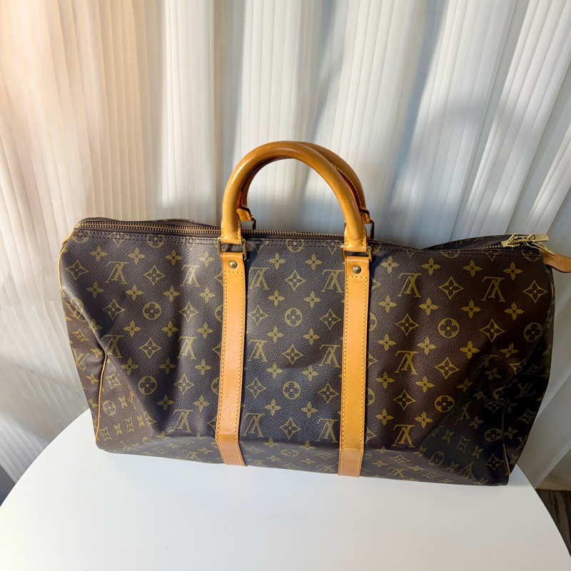 ✔️ LV Louis Vuitton 路易威登 Monogram Keepall 55 M41424手提行李袋-50