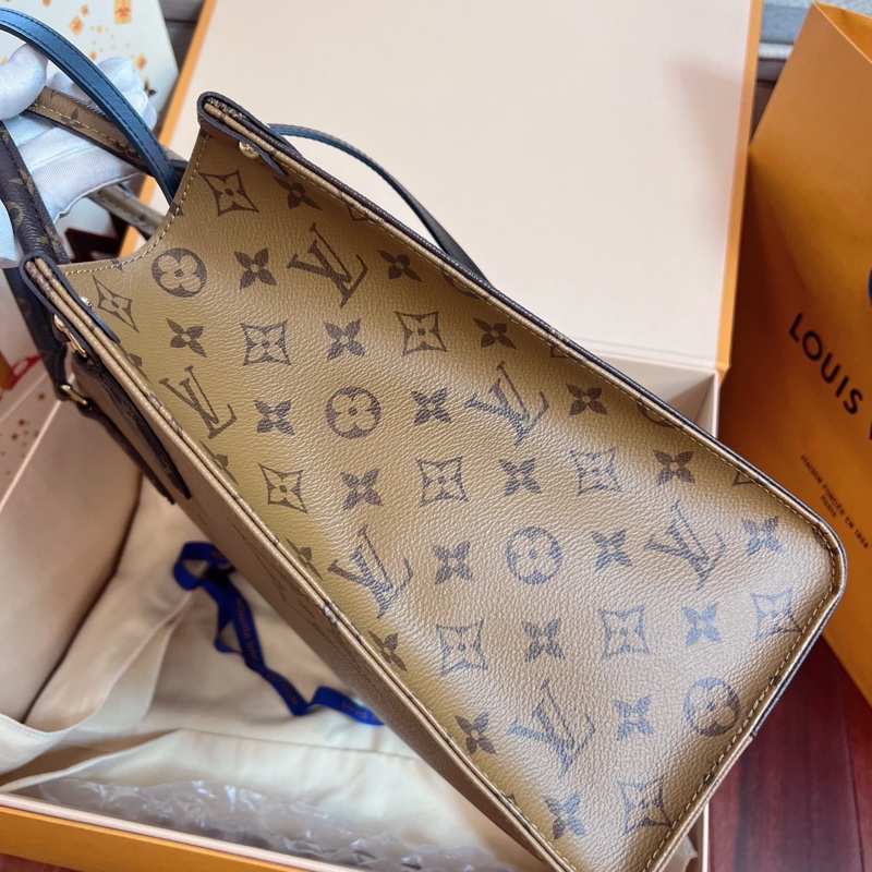 芯片款Lv onthego 中號tote 焦糖色雙面-1