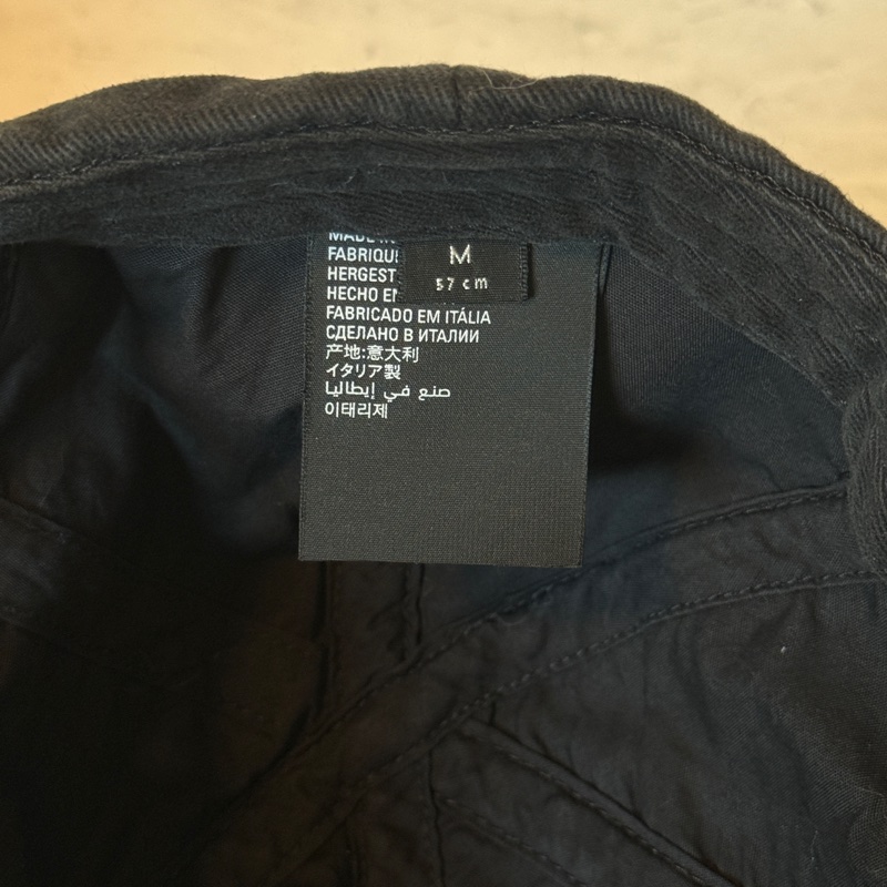 BALENCIAGA logo刺繡缺口帽簷仿舊棉質鴨舌帽(黑色)-8