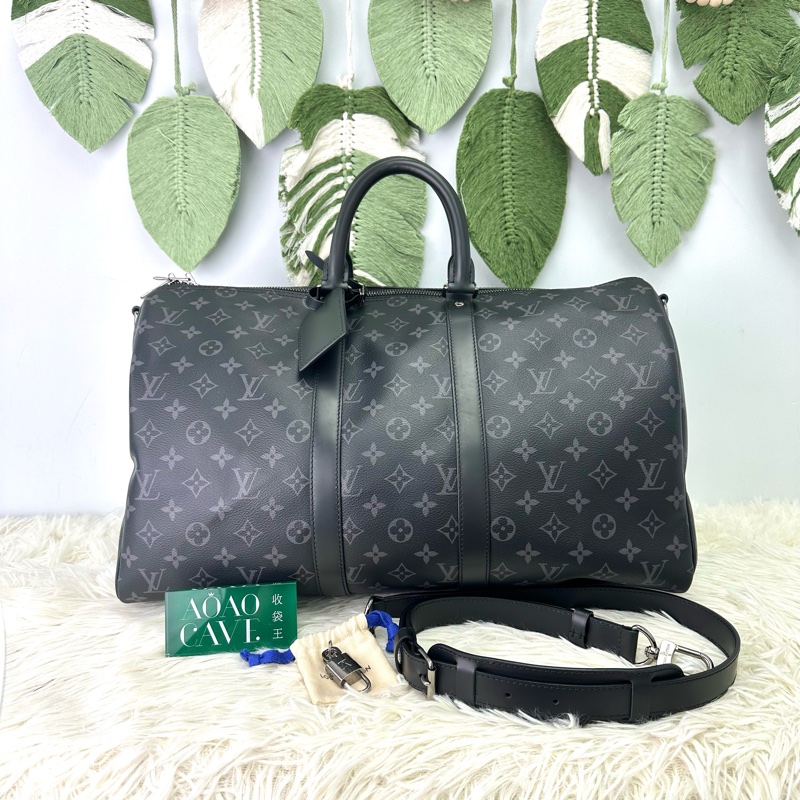 LV Monogram KeepAll 45 晶片款 手提單肩斜肩包-0