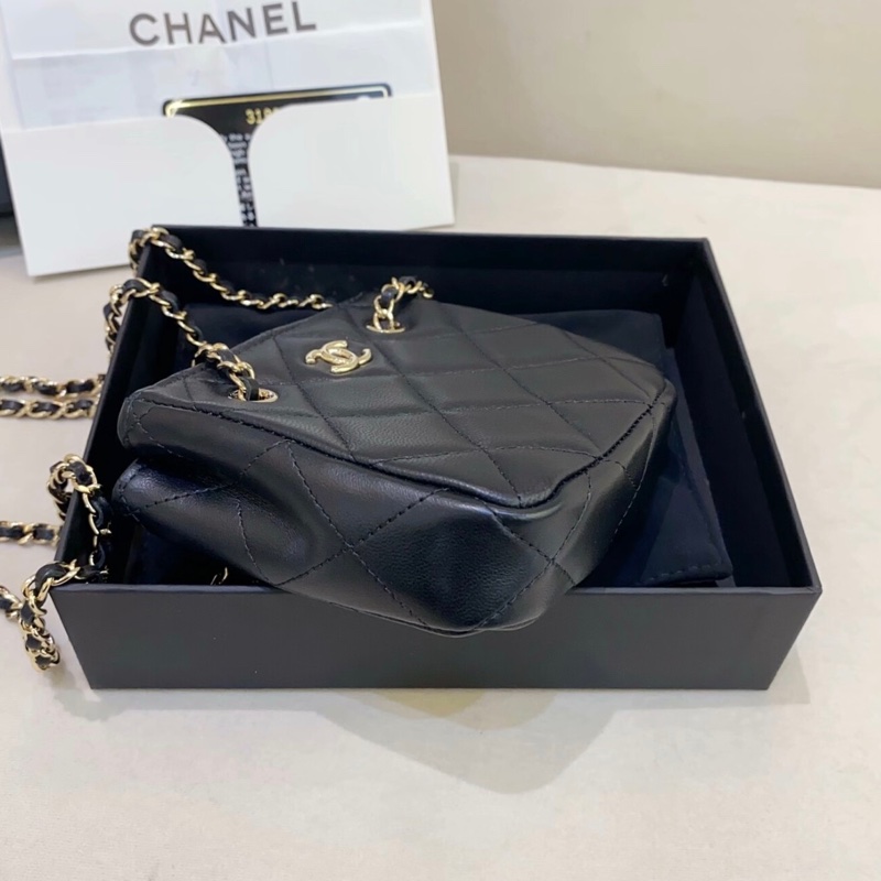 【97%新 ✨ 全網最低價！】31開 Chanel 黑色 mini 小羊皮 22c 小廢包 卡片包 有卡-2