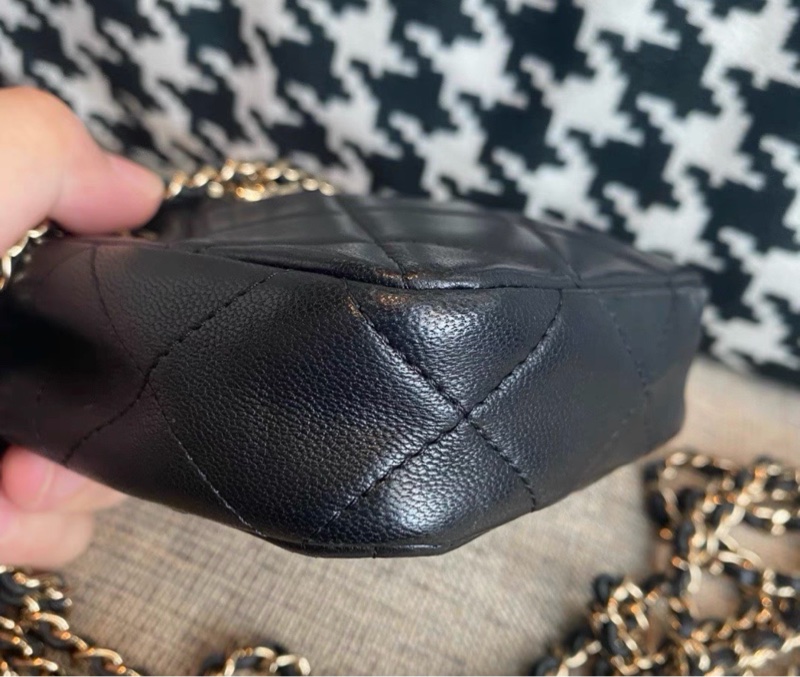 【97%新 ✨ 全網最低價!】Chanel 黑色 mini 小羊皮 小廢包 卡片包-3