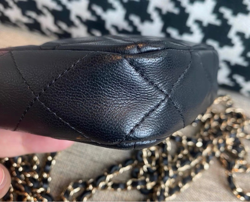 【97%新 ✨ 全網最低價!】Chanel 黑色 mini 小羊皮 小廢包 卡片包-5