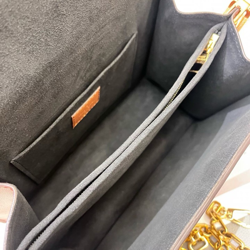 LV中號達芙妮dauphine拼色老花單肩斜挎包-6