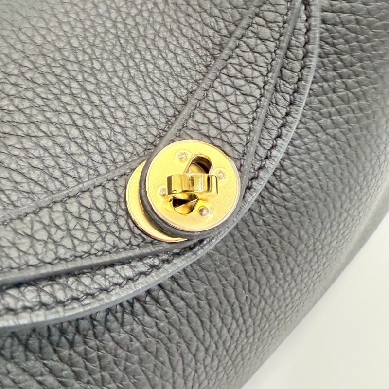 Hermes Mini Lindy 黑金 全新全配-7