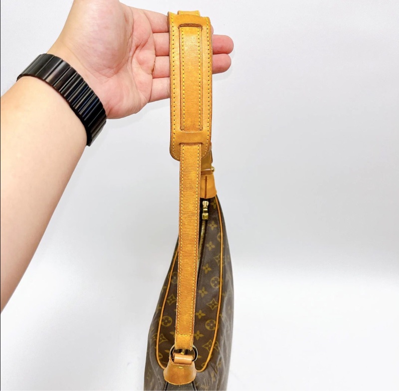 【有塵袋✨92%新】LV Boulogne 中古小號牛角包 經典老花 單肩斜背-7