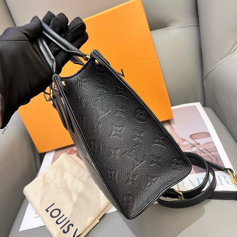 LV 黑色全皮小號onthego tote托特包手提包斜挎包-1