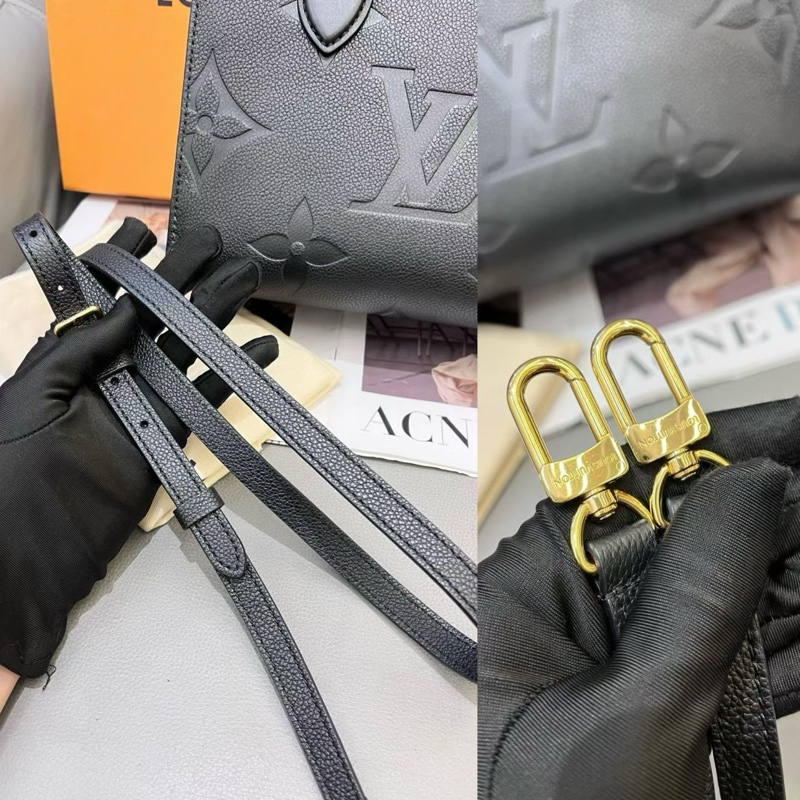 LV 黑色全皮小號onthego tote托特包手提包斜挎包-6
