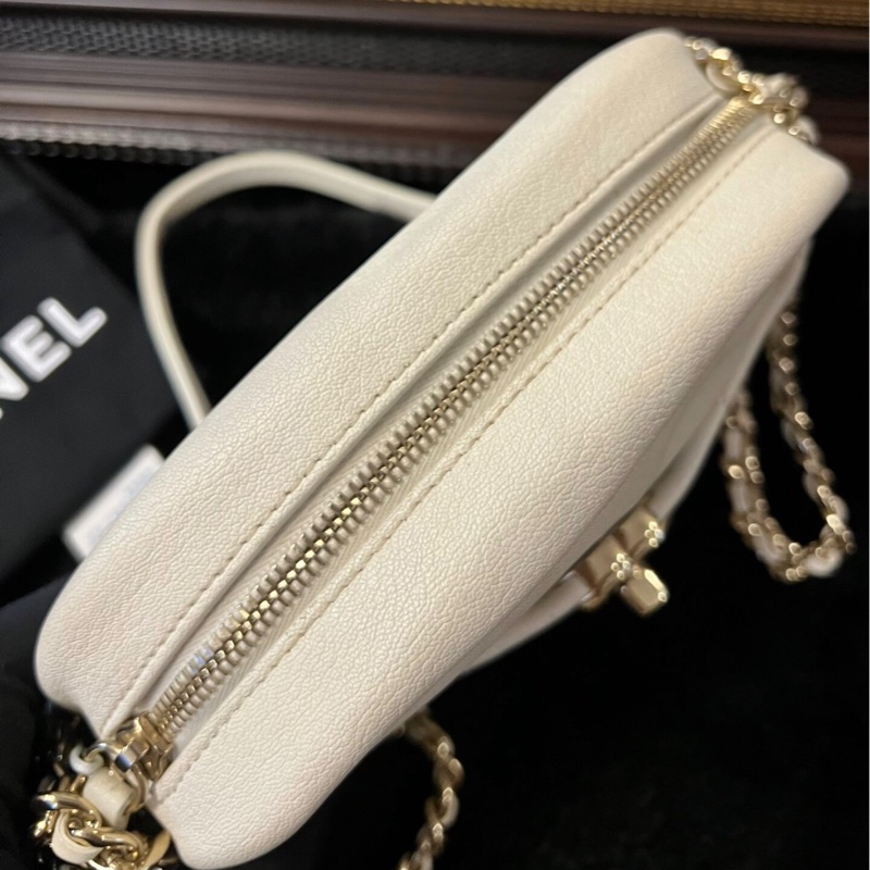 【96%新 ✨ 全網最低價！】Chanel香奈兒19C白金相機鏈條包 26開 牛皮-2