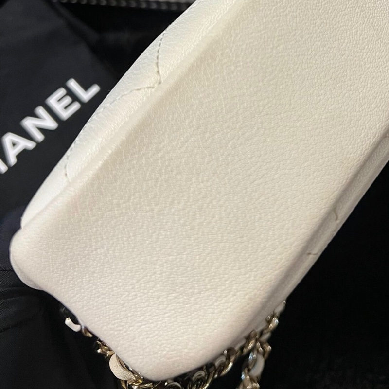 【96%新 ✨ 全網最低價！】Chanel香奈兒19C白金相機鏈條包 26開 牛皮-4