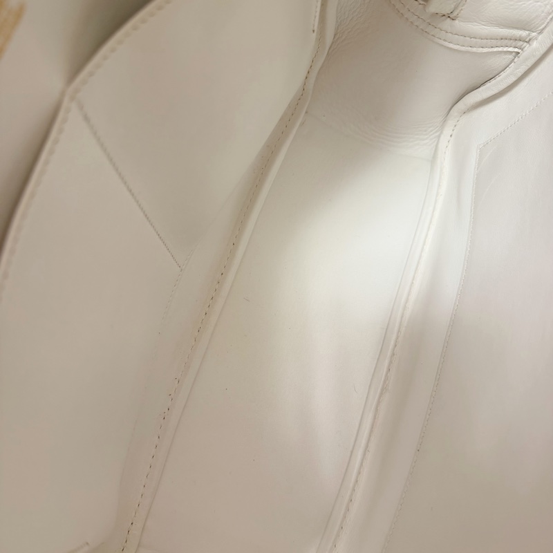 🍒Hermes plume32 白色皮革/帆布拼接款 2F260110-2-7