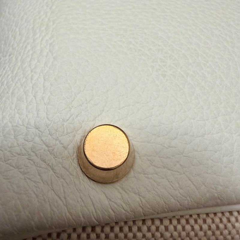 🍒Hermes plume32 白色皮革/帆布拼接款 2F260110-2-9