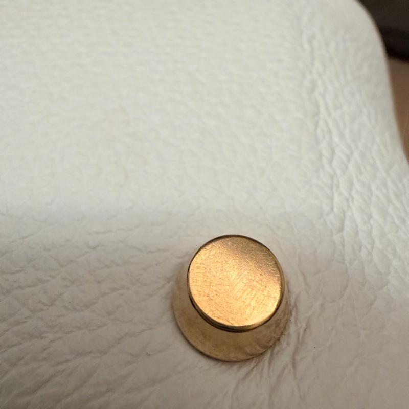 🍒Hermes plume32 白色皮革/帆布拼接款 2F260110-2-10