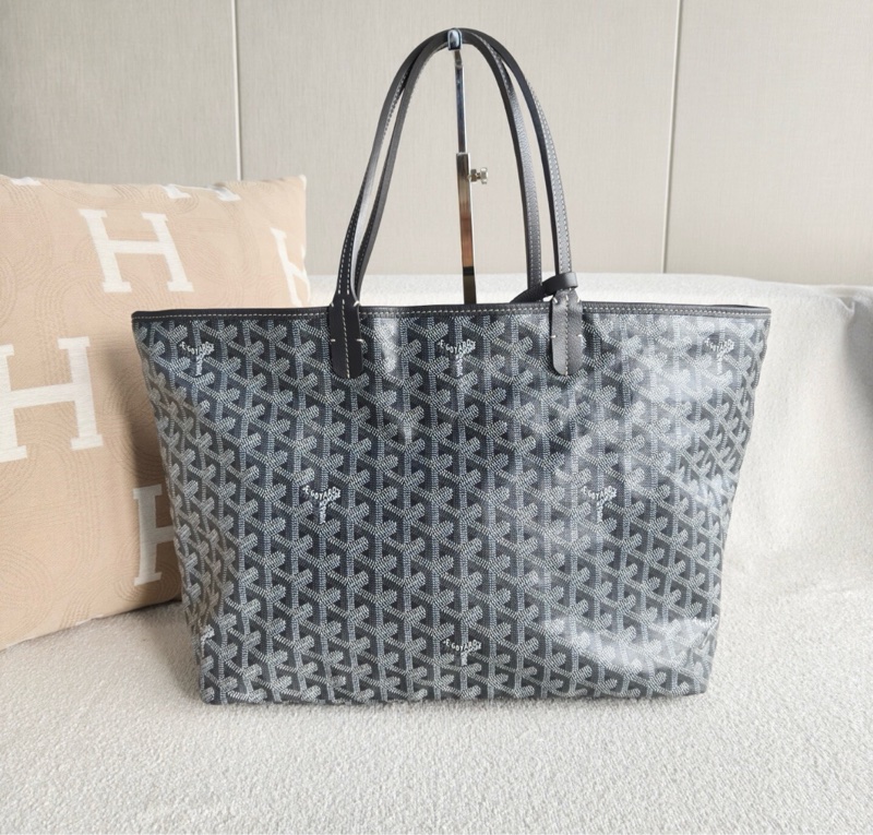 【全網最低價✨98%新】Goyard Hardy pm灰色托特包 戈雅老花tote托特包中號-2