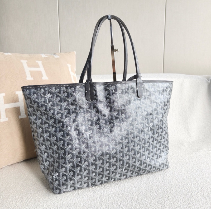 【全網最低價✨98%新】Goyard Hardy pm灰色托特包 戈雅老花tote托特包中號-4