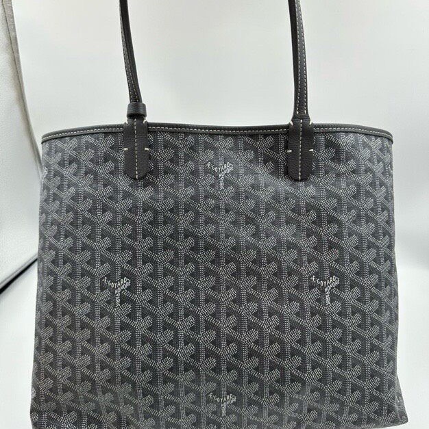 【全網最低價✨98%新】Goyard Hardy pm灰色托特包 戈雅老花tote托特包中號-9